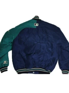 Navy Blue Vintage Mariners Bomber Jacket Back