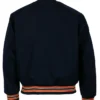 Navy Blue Wool Astros Varsity Jacket Back
