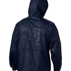 Navy Mens new york yankees rain jacket Back