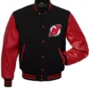 New Jersey Devils Black And Red Full Snap Jacket