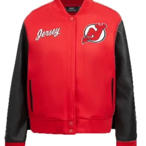 New Jersey Devils Varsity Full Snap Wool Jacket