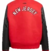 New Jersey Devils Varsity Full Snap Wool Jacket Back