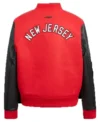 New Jersey Devils Varsity Full Snap Wool Jacket Back