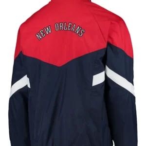 New Orleans Pelicans Starter Full Zipper Bomber Jacket Back