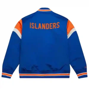 New York Islanders Blue Satin Jacket Back