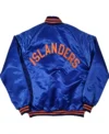 New York Islanders Bomber Satin Jacket Back
