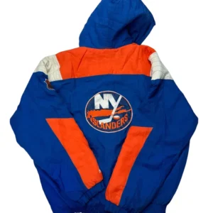 New York Islanders Half Zip Starter Jacket Back
