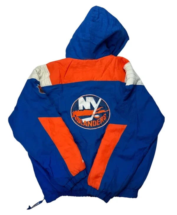 New York Islanders Half Zip Starter Jacket Back
