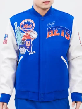New York Mets Letterman Wool Varsity Jacket
