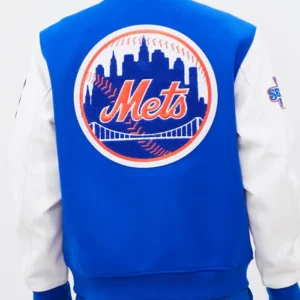 New York Mets Letterman Wool Varsity Jacket Back