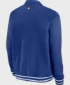 New York Mets Nacy Blue Zipper Bomber Jacket Back