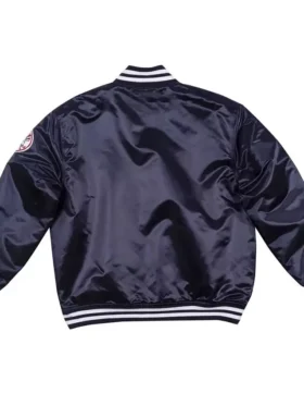 New York Navy Blue Black Embroidery logos yankees jacket Back