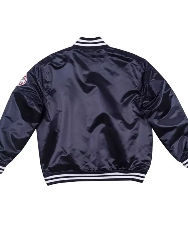 New York Navy Blue Black Embroidery logos yankees jacket Back