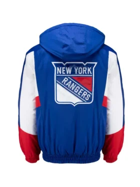 New York Rangers Blue Starter Jacket Back
