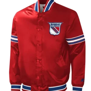 New York Rangers Red Slider Bomber Jacket