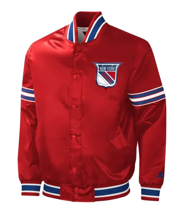 New York Rangers Red Slider Bomber Jacket