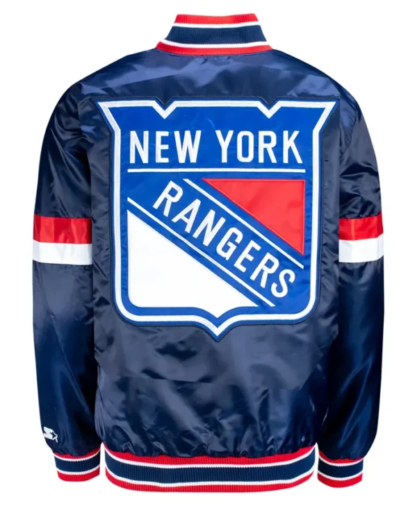 New York Rangers Varsity Jacket Back