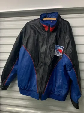New York Rangers Vintage 90s Leather Jacket