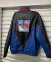 New York Rangers Vintage 90s Leather Jacket Back