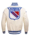 New York Rangers White Retro Classic Jacket Back