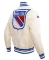 New York Rangers White Retro Classic Jacket Side