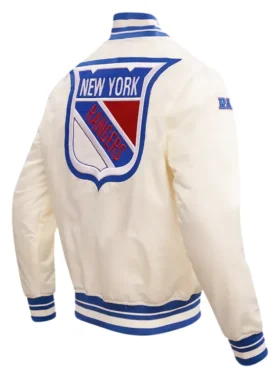 New York Rangers White Retro Classic Jacket Side
