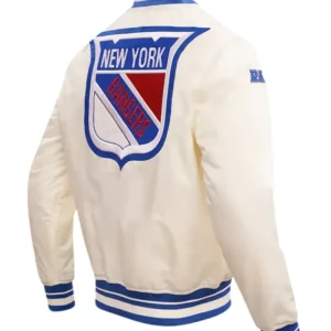 New York Rangers White Retro Classic Jacket Side