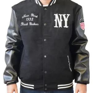 New York Wool Black Yankees Varsity Jacket