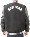 New York Wool Black Yankees Varsity Jacket Back