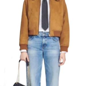 Nina Chase FBI Most Wanted Brown Bomber Jacket For Sale