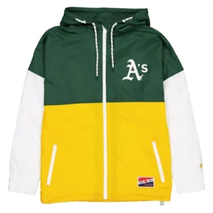 Oakland As Throwback Windbreaker Jacket