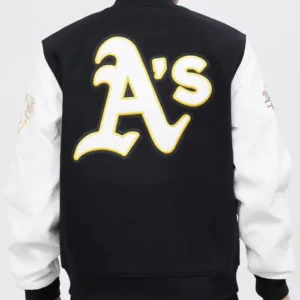 Oakland Athletics Hometown Wool Mens Varsity Jacket Back