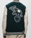 Oakland Athletics Wool With Leather Sleeves Heritage Varsity Jacket Back