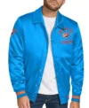 Oklahoma City Thunder Blue Bomber Full Snap Jacket