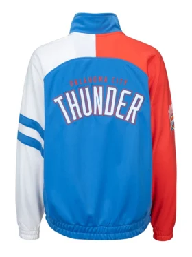 Oklahoma City Thunder Track Full Zipper Jacket Back