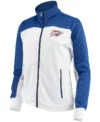 Oklahoma City Thunder White And Blue Track Jacket