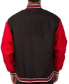 Ottawa Senators Front Hit Varsity Poly Twill Black and Red Jacket Back