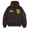 Padres Brown Ma 1 Bomber Hooded Jacket