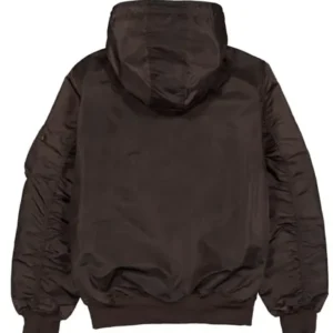 Padres Brown Ma 1 Bomber Hooded Jacket Back