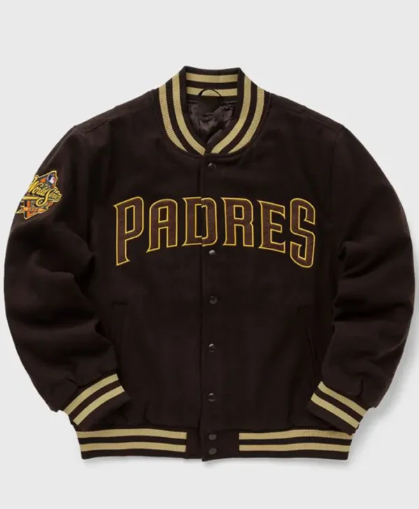 Padres Brown Wool Varsity Jacket