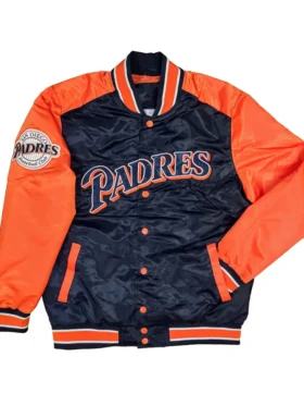 Padres Starter Full Snap Bomber Jacket