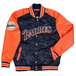 Padres Starter Full Snap Bomber Jacket