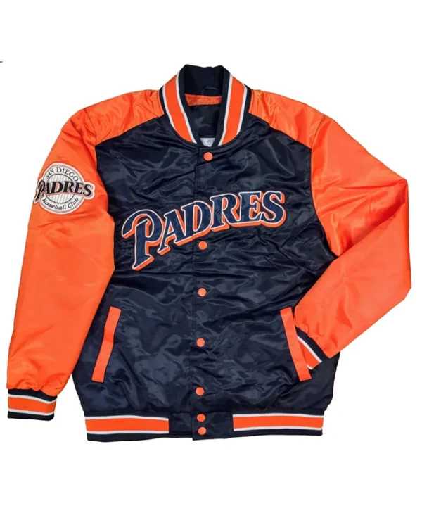 Padres Starter Full Snap Bomber Jacket