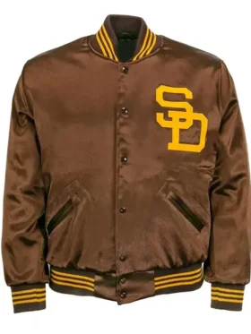 Padres Vintage Leather Bomber Jacket