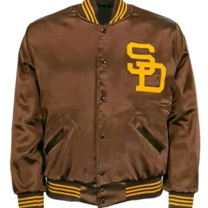 Padres Vintage Leather Bomber Jacket
