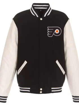 Philadelphia Flyers Black And White Varsity Jacket