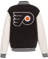 Philadelphia Flyers Black And White Varsity Jacket Back