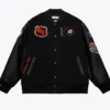 Philadelphia Flyers Black Letterman Wool Jacket