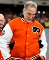 Philadelphia Flyers Orange And White Varsity Jacket For Sale