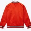 Philadelphia Flyers Satin Orange Bomber Jacket Back